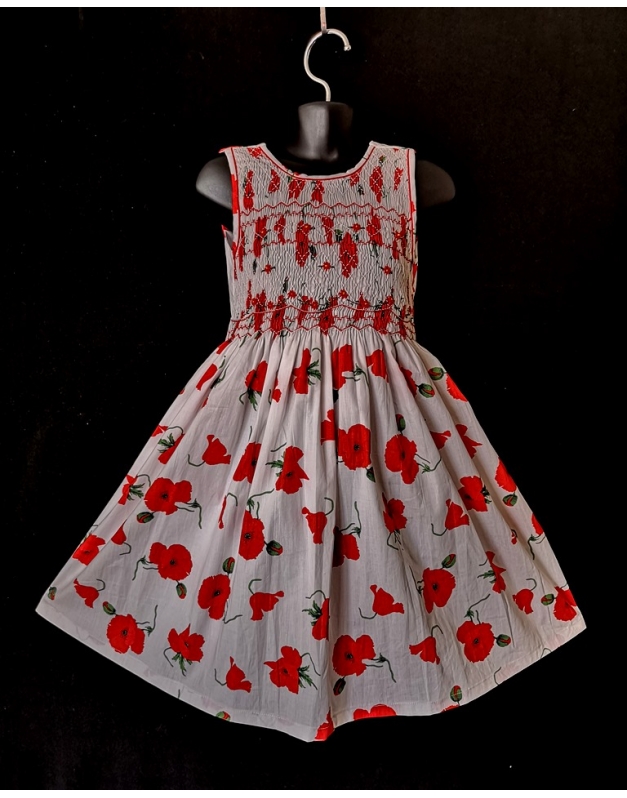 robe avec coquelicot