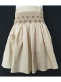 Tablier smocks en coton beige