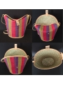 Sac bandoulière enfant en rabane multicolore