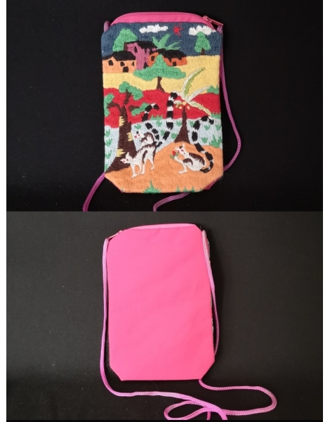 Pochette Etui téléphone brodée à la main