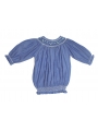 Tunique broderie smocks manches 3/4  4 ans