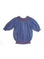 Tunique broderie smocks manches 3/4  4 ans