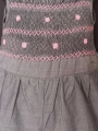 Combi short smocks en coton Gris anthracite