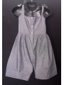 Combi short smocks en coton Gris anthracite