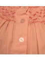 Chemise de nuit smocks en coton finette rose