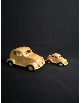 Voiture WW Coccinelle miniature en bois décoration