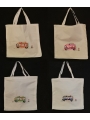 Sac tote bag en coton brodé de Taxi brousse fait main