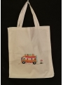 Sac tote bag en coton brodé de Taxi brousse fait main