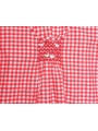 Blouse smock vichy rouge et blanche en coton