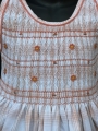 Robe smocks en coton carreaux orange