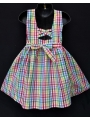 Robe smocks en coton vichy multicolore