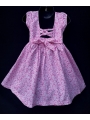 Robe smocks mini manches en coton fleurs roses