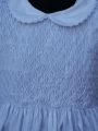 Robe smocks blancs  en coton piqué blanc