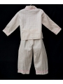 Pyjama chemise pantalon en coton carreaux rose