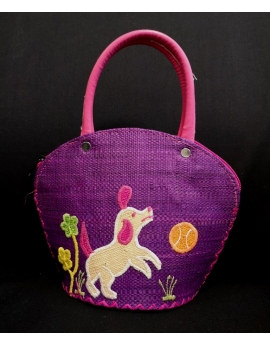 Petit sac enfant en rabane chien 