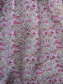 Robe smocks manches ballons  en coton fleurs beige rose