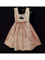 Robe smocks sans manches en coton imprimé multicolore