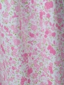 Robe smocks manches volantes en coton liberty rose