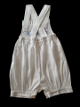 Barboteuse salopette en coton blanc motif petit bateau