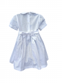 Robe smocks blancs  en coton piqué blanc