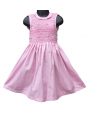 Robe smocks sans manches en coton roses