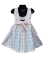 Robe smocks en coton carreaux saumon clair