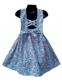Robe smocks sans manches en coton fleuri vert rose