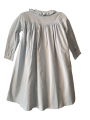 Chemise de nuit smocks en coton piqué bleu ciel