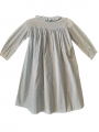 Chemise de nuit smocks en coton piqué bleu ciel