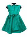 Robe smocks sans manches en coton piqué vert
